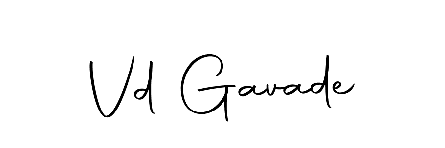 Design your own signature with our free online signature maker. With this signature software, you can create a handwritten (Autography-DOLnW) signature for name Vd Gavade. Vd Gavade signature style 10 images and pictures png