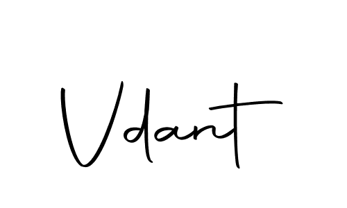 Create a beautiful signature design for name Vdant. With this signature (Autography-DOLnW) fonts, you can make a handwritten signature for free. Vdant signature style 10 images and pictures png