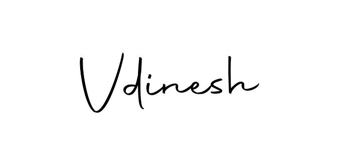 Design your own signature with our free online signature maker. With this signature software, you can create a handwritten (Autography-DOLnW) signature for name Vdinesh. Vdinesh signature style 10 images and pictures png