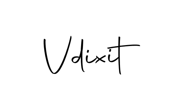 Create a beautiful signature design for name Vdixit. With this signature (Autography-DOLnW) fonts, you can make a handwritten signature for free. Vdixit signature style 10 images and pictures png