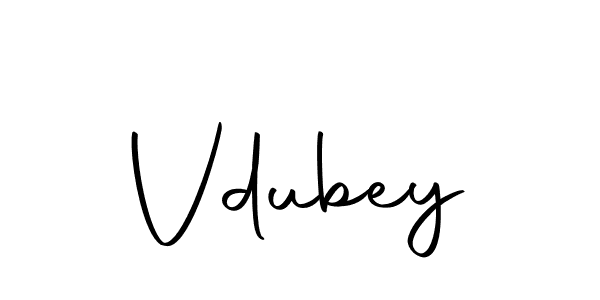 Design your own signature with our free online signature maker. With this signature software, you can create a handwritten (Autography-DOLnW) signature for name Vdubey. Vdubey signature style 10 images and pictures png