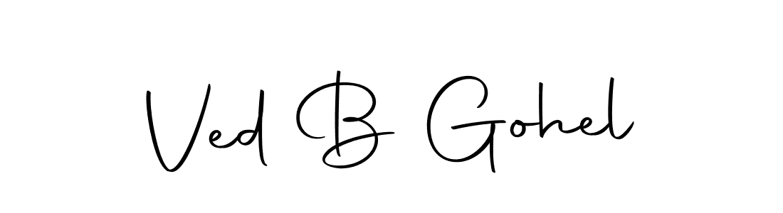You should practise on your own different ways (Autography-DOLnW) to write your name (Ved B Gohel) in signature. don't let someone else do it for you. Ved B Gohel signature style 10 images and pictures png