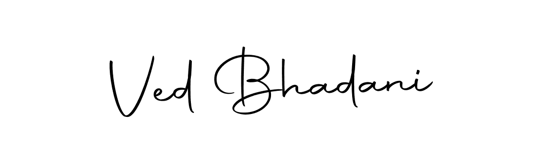 You should practise on your own different ways (Autography-DOLnW) to write your name (Ved Bhadani) in signature. don't let someone else do it for you. Ved Bhadani signature style 10 images and pictures png