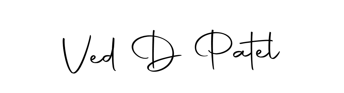 Make a beautiful signature design for name Ved D Patel. With this signature (Autography-DOLnW) style, you can create a handwritten signature for free. Ved D Patel signature style 10 images and pictures png
