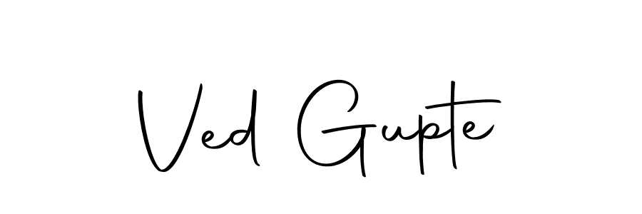 You can use this online signature creator to create a handwritten signature for the name Ved Gupte. This is the best online autograph maker. Ved Gupte signature style 10 images and pictures png