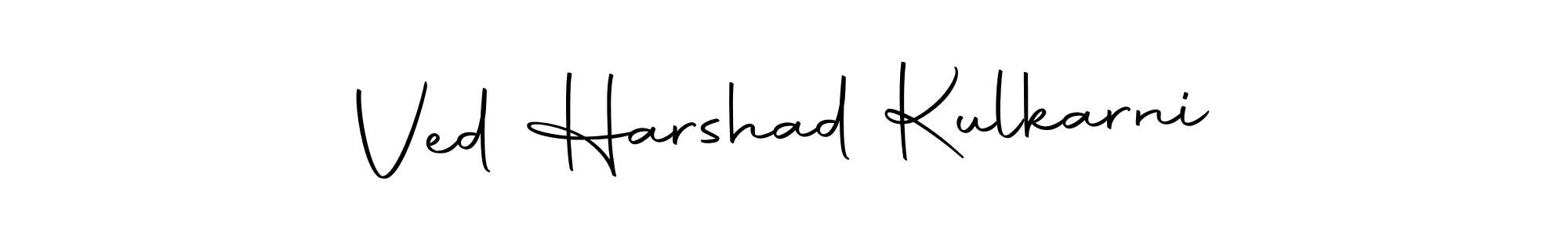 Ved Harshad Kulkarni stylish signature style. Best Handwritten Sign (Autography-DOLnW) for my name. Handwritten Signature Collection Ideas for my name Ved Harshad Kulkarni. Ved Harshad Kulkarni signature style 10 images and pictures png