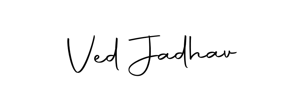 Create a beautiful signature design for name Ved Jadhav. With this signature (Autography-DOLnW) fonts, you can make a handwritten signature for free. Ved Jadhav signature style 10 images and pictures png