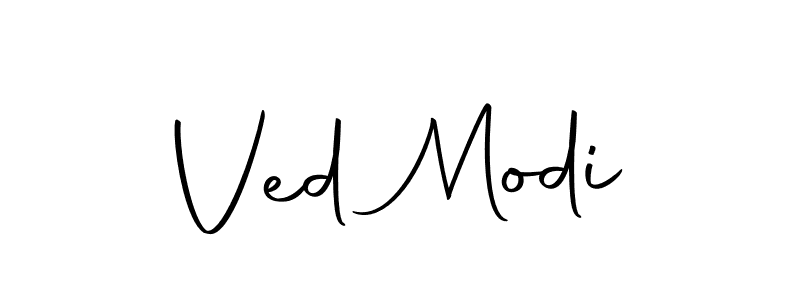 Create a beautiful signature design for name Ved Modi. With this signature (Autography-DOLnW) fonts, you can make a handwritten signature for free. Ved Modi signature style 10 images and pictures png