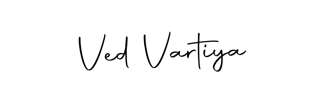 Use a signature maker to create a handwritten signature online. With this signature software, you can design (Autography-DOLnW) your own signature for name Ved Vartiya. Ved Vartiya signature style 10 images and pictures png