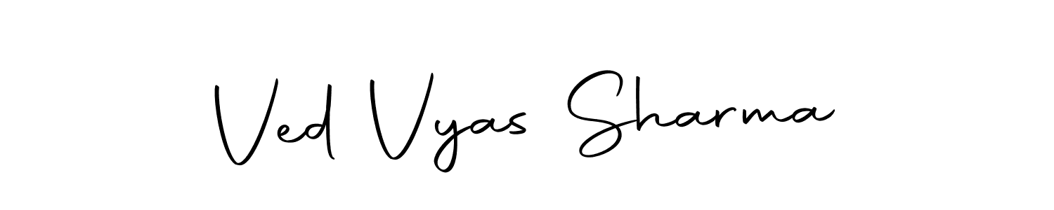 Make a beautiful signature design for name Ved Vyas Sharma. Use this online signature maker to create a handwritten signature for free. Ved Vyas Sharma signature style 10 images and pictures png