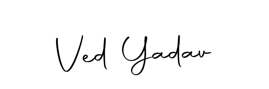 Design your own signature with our free online signature maker. With this signature software, you can create a handwritten (Autography-DOLnW) signature for name Ved Yadav. Ved Yadav signature style 10 images and pictures png