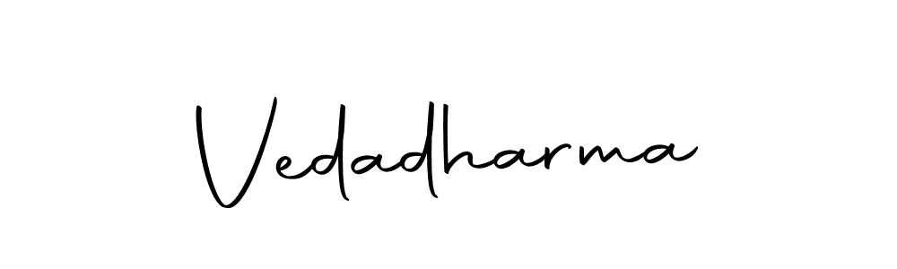 Make a beautiful signature design for name Vedadharma. Use this online signature maker to create a handwritten signature for free. Vedadharma signature style 10 images and pictures png