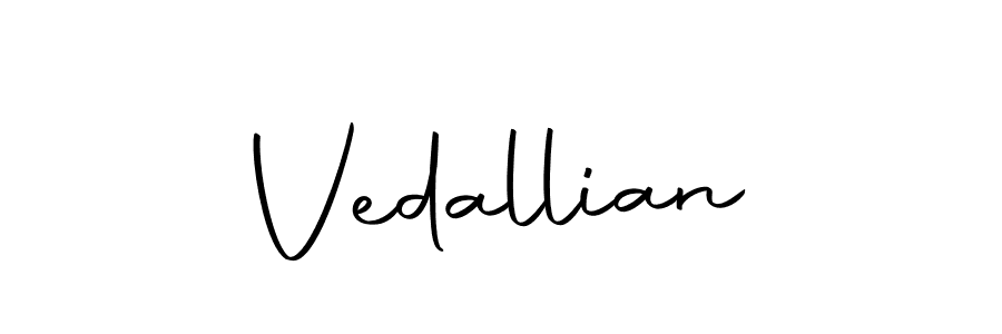 Create a beautiful signature design for name Vedallian. With this signature (Autography-DOLnW) fonts, you can make a handwritten signature for free. Vedallian signature style 10 images and pictures png