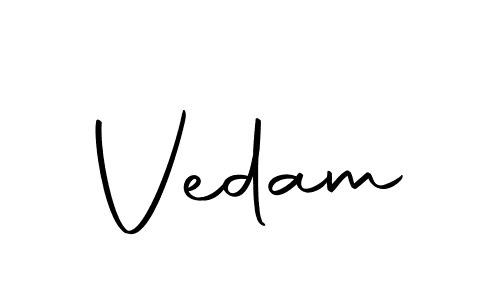Also we have Vedam name is the best signature style. Create professional handwritten signature collection using Autography-DOLnW autograph style. Vedam signature style 10 images and pictures png