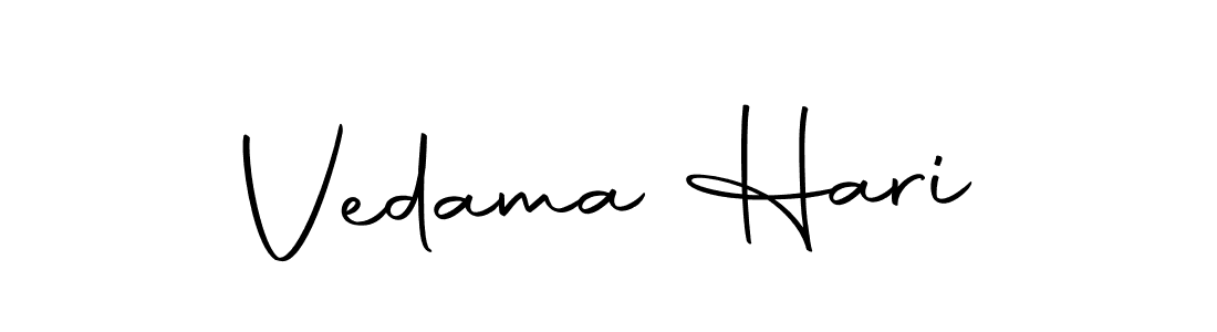 You should practise on your own different ways (Autography-DOLnW) to write your name (Vedama Hari) in signature. don't let someone else do it for you. Vedama Hari signature style 10 images and pictures png