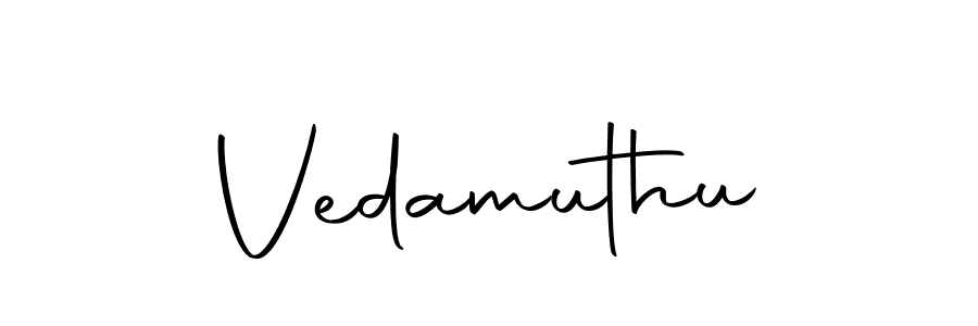 How to make Vedamuthu signature? Autography-DOLnW is a professional autograph style. Create handwritten signature for Vedamuthu name. Vedamuthu signature style 10 images and pictures png