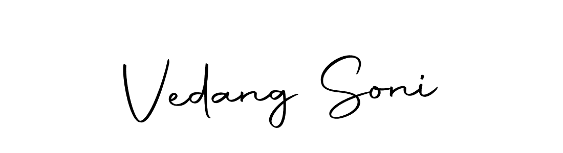 Make a beautiful signature design for name Vedang Soni. Use this online signature maker to create a handwritten signature for free. Vedang Soni signature style 10 images and pictures png