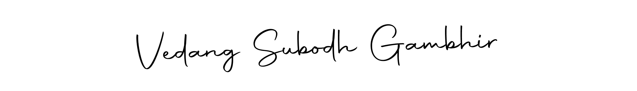 Design your own signature with our free online signature maker. With this signature software, you can create a handwritten (Autography-DOLnW) signature for name Vedang Subodh Gambhir. Vedang Subodh Gambhir signature style 10 images and pictures png