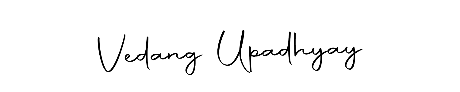 The best way (Autography-DOLnW) to make a short signature is to pick only two or three words in your name. The name Vedang Upadhyay include a total of six letters. For converting this name. Vedang Upadhyay signature style 10 images and pictures png