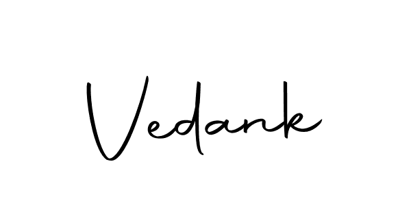 Similarly Autography-DOLnW is the best handwritten signature design. Signature creator online .You can use it as an online autograph creator for name Vedank. Vedank signature style 10 images and pictures png