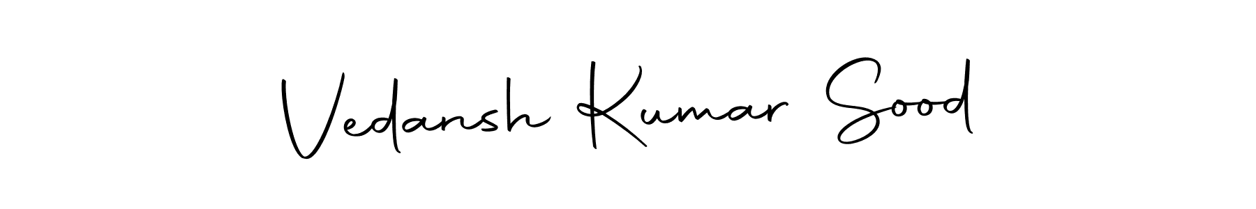 This is the best signature style for the Vedansh Kumar Sood name. Also you like these signature font (Autography-DOLnW). Mix name signature. Vedansh Kumar Sood signature style 10 images and pictures png