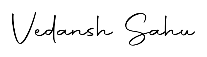 A dynamic signature style for Vedansh Sahu using Autography-DOLnW script. Designed to look authentic, handwritten, and professional. Vedansh Sahu signature style 10 images and pictures png