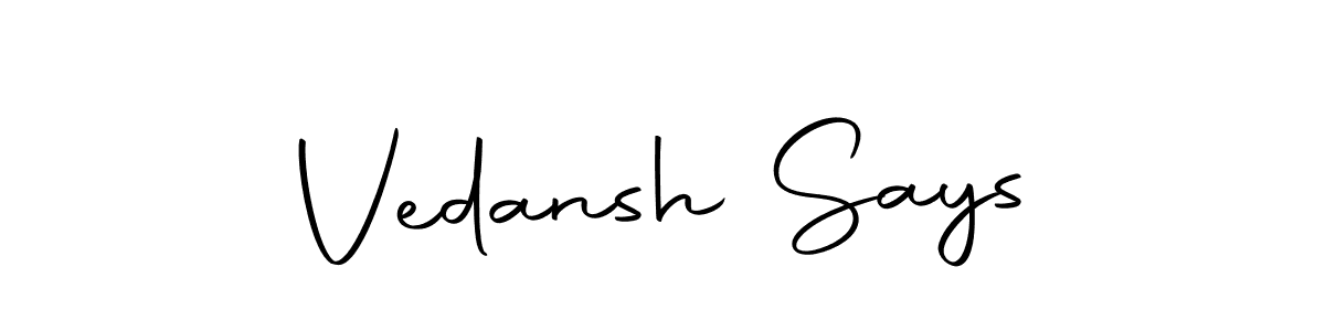 Make a beautiful signature design for name Vedansh Says. Use this online signature maker to create a handwritten signature for free. Vedansh Says signature style 10 images and pictures png