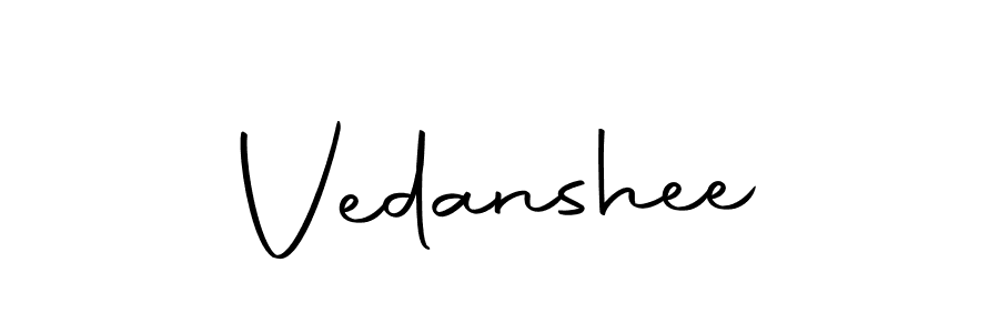 Create a beautiful signature design for name Vedanshee. With this signature (Autography-DOLnW) fonts, you can make a handwritten signature for free. Vedanshee signature style 10 images and pictures png