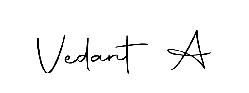 Also we have Vedant A name is the best signature style. Create professional handwritten signature collection using Autography-DOLnW autograph style. Vedant A signature style 10 images and pictures png