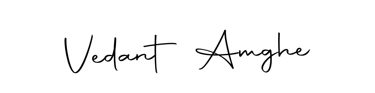 Use a signature maker to create a handwritten signature online. With this signature software, you can design (Autography-DOLnW) your own signature for name Vedant Amghe. Vedant Amghe signature style 10 images and pictures png