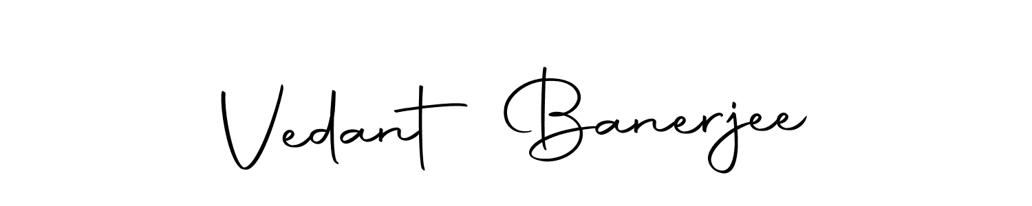 You should practise on your own different ways (Autography-DOLnW) to write your name (Vedant Banerjee) in signature. don't let someone else do it for you. Vedant Banerjee signature style 10 images and pictures png