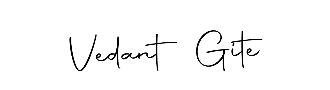 The best way (Autography-DOLnW) to make a short signature is to pick only two or three words in your name. The name Vedant Gite include a total of six letters. For converting this name. Vedant Gite signature style 10 images and pictures png