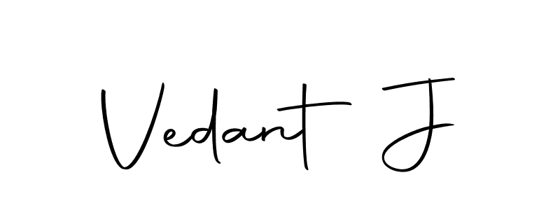 How to make Vedant J signature? Autography-DOLnW is a professional autograph style. Create handwritten signature for Vedant J name. Vedant J signature style 10 images and pictures png