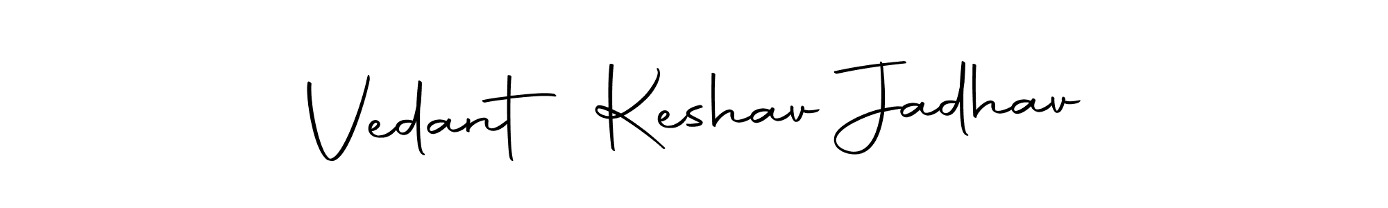 You should practise on your own different ways (Autography-DOLnW) to write your name (Vedant Keshav Jadhav) in signature. don't let someone else do it for you. Vedant Keshav Jadhav signature style 10 images and pictures png