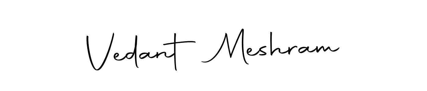 Autography-DOLnW is a professional signature style that is perfect for those who want to add a touch of class to their signature. It is also a great choice for those who want to make their signature more unique. Get Vedant Meshram name to fancy signature for free. Vedant Meshram signature style 10 images and pictures png