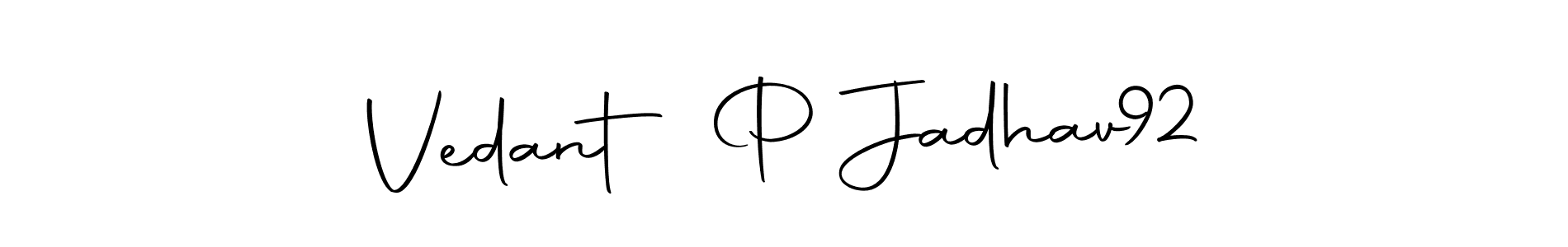 It looks lik you need a new signature style for name Vedant P Jadhav  92. Design unique handwritten (Autography-DOLnW) signature with our free signature maker in just a few clicks. Vedant P Jadhav  92 signature style 10 images and pictures png