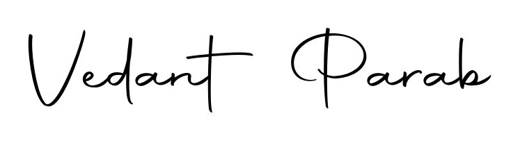 Quickly download Vedant Parab name signature in high-resolution PNG using Autography-DOLnW style. Ready to insert into PDFs and online applications. Vedant Parab signature style 10 images and pictures png