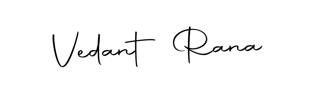 Design your own signature with our free online signature maker. With this signature software, you can create a handwritten (Autography-DOLnW) signature for name Vedant Rana. Vedant Rana signature style 10 images and pictures png