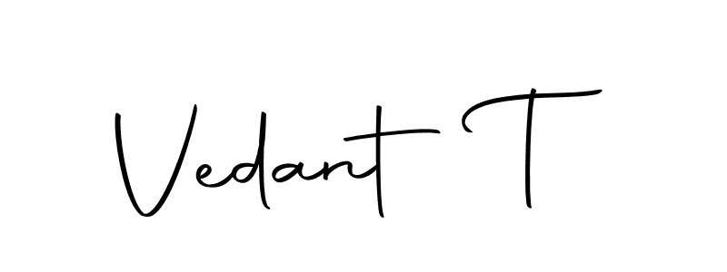 Similarly Autography-DOLnW is the best handwritten signature design. Signature creator online .You can use it as an online autograph creator for name Vedant T. Vedant T signature style 10 images and pictures png