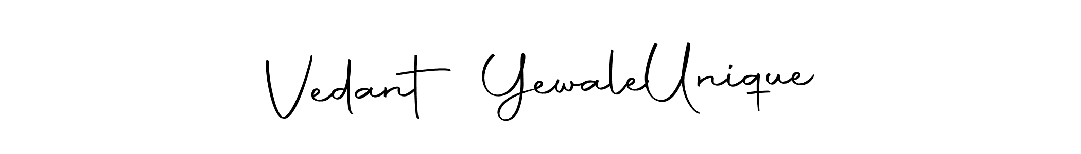 Create a beautiful signature design for name Vedant Yewale  Unique. With this signature (Autography-DOLnW) fonts, you can make a handwritten signature for free. Vedant Yewale  Unique signature style 10 images and pictures png