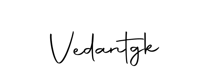 Use a signature maker to create a handwritten signature online. With this signature software, you can design (Autography-DOLnW) your own signature for name Vedantgk. Vedantgk signature style 10 images and pictures png