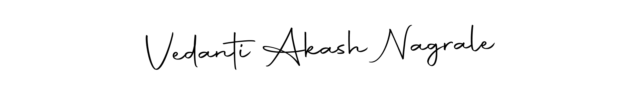 You should practise on your own different ways (Autography-DOLnW) to write your name (Vedanti Akash Nagrale) in signature. don't let someone else do it for you. Vedanti Akash Nagrale signature style 10 images and pictures png