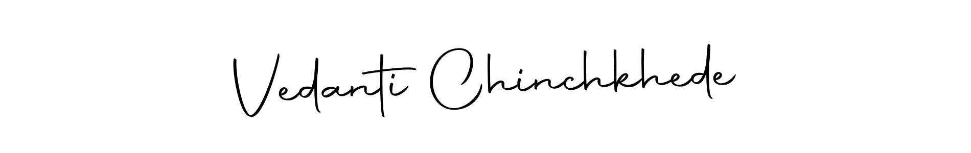 The best way (Autography-DOLnW) to make a short signature is to pick only two or three words in your name. The name Vedanti Chinchkhede include a total of six letters. For converting this name. Vedanti Chinchkhede signature style 10 images and pictures png