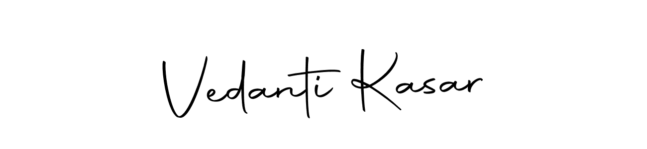 Make a beautiful signature design for name Vedanti Kasar. With this signature (Autography-DOLnW) style, you can create a handwritten signature for free. Vedanti Kasar signature style 10 images and pictures png