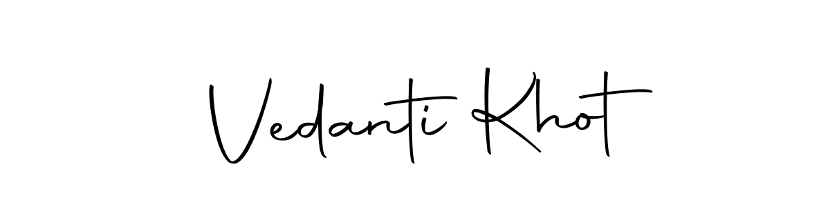 Make a beautiful signature design for name Vedanti Khot. Use this online signature maker to create a handwritten signature for free. Vedanti Khot signature style 10 images and pictures png