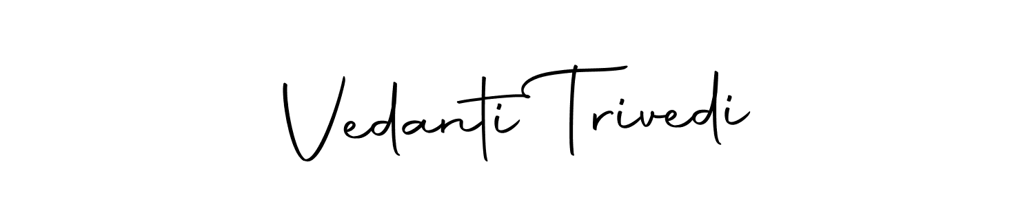 Make a beautiful signature design for name Vedanti Trivedi. With this signature (Autography-DOLnW) style, you can create a handwritten signature for free. Vedanti Trivedi signature style 10 images and pictures png
