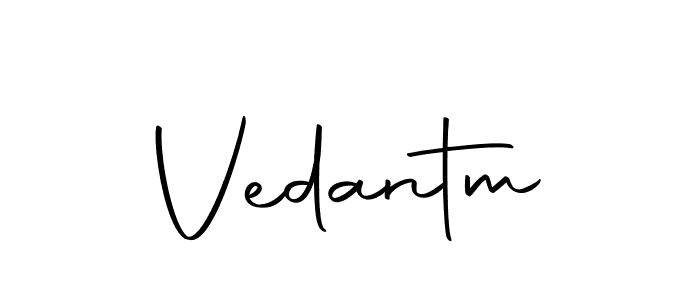 Make a beautiful signature design for name Vedantm. With this signature (Autography-DOLnW) style, you can create a handwritten signature for free. Vedantm signature style 10 images and pictures png