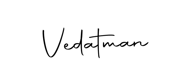 Use a signature maker to create a handwritten signature online. With this signature software, you can design (Autography-DOLnW) your own signature for name Vedatman. Vedatman signature style 10 images and pictures png
