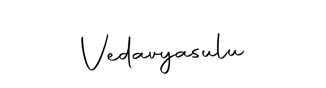 Design your own signature with our free online signature maker. With this signature software, you can create a handwritten (Autography-DOLnW) signature for name Vedavyasulu. Vedavyasulu signature style 10 images and pictures png
