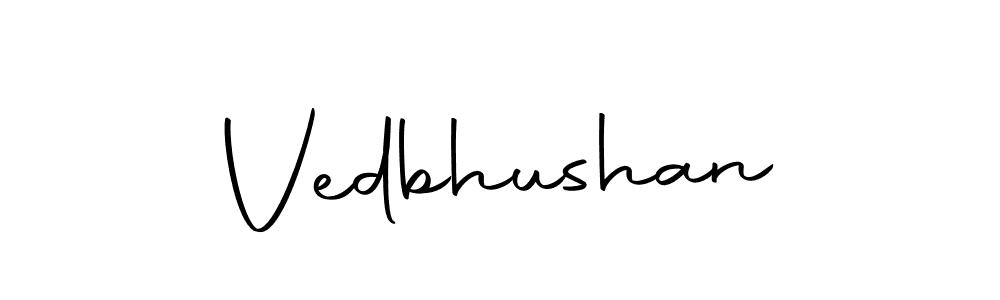 Make a beautiful signature design for name Vedbhushan. With this signature (Autography-DOLnW) style, you can create a handwritten signature for free. Vedbhushan signature style 10 images and pictures png